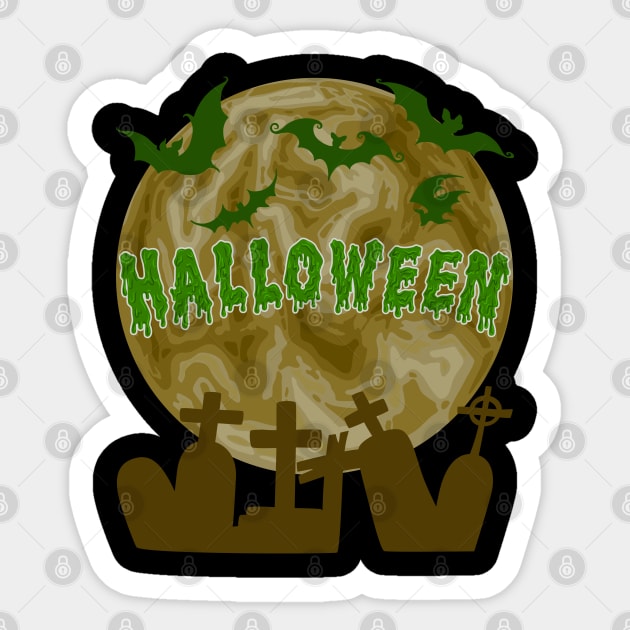 Halloween Full Moon Party Sticker by JiraDesign